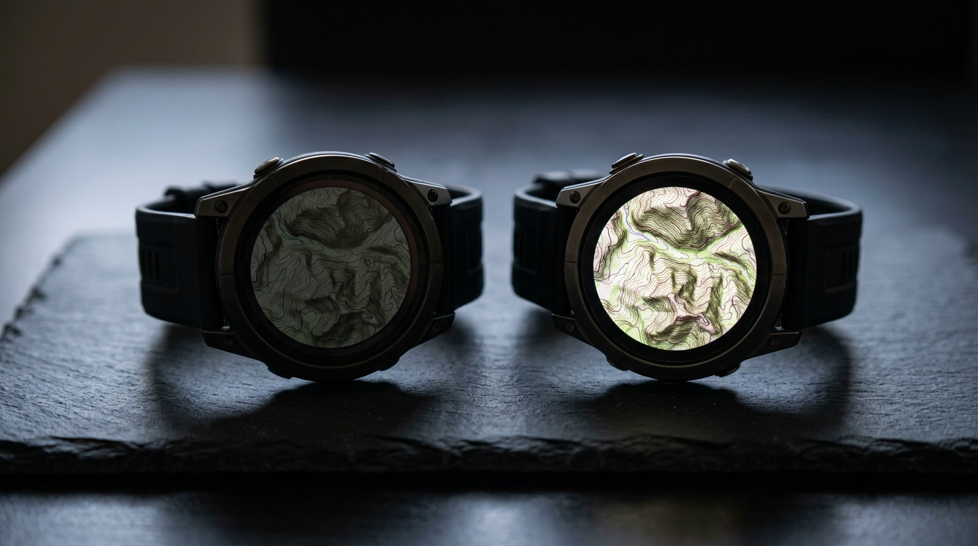 Display brightness and on-wrist comparison side by side