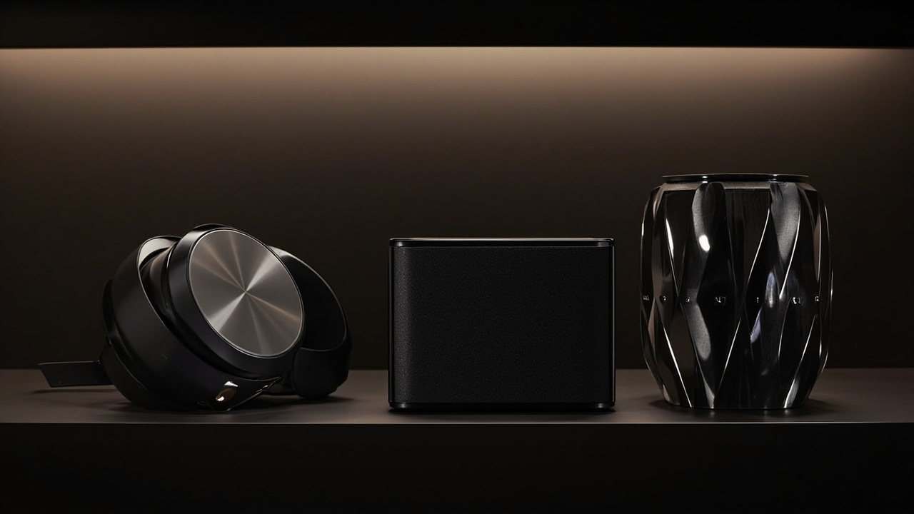 B&O Beoplay H100 (left) and Bowers & Wilkins Px8 S2 (right) photographed side by side on a dark wood desk with soft window light