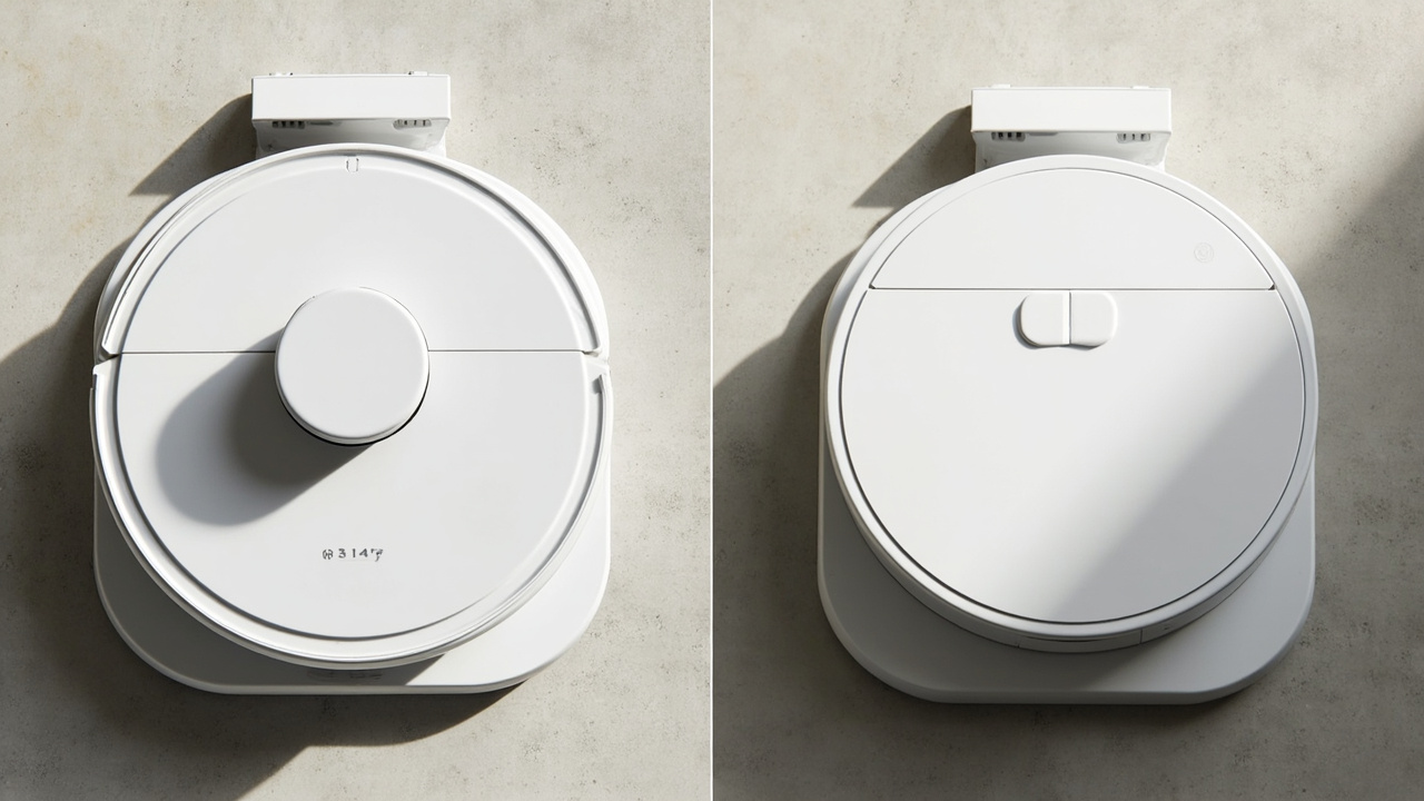 Roborock Qrevo CurvX vs Dreame X50 Ultra side by side in a modern living room
