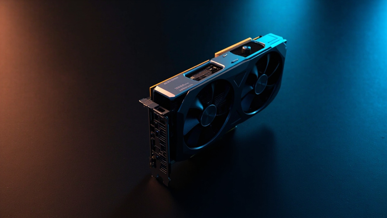 RTX 5090 Founders Edition card on a black surface, three-quarter view