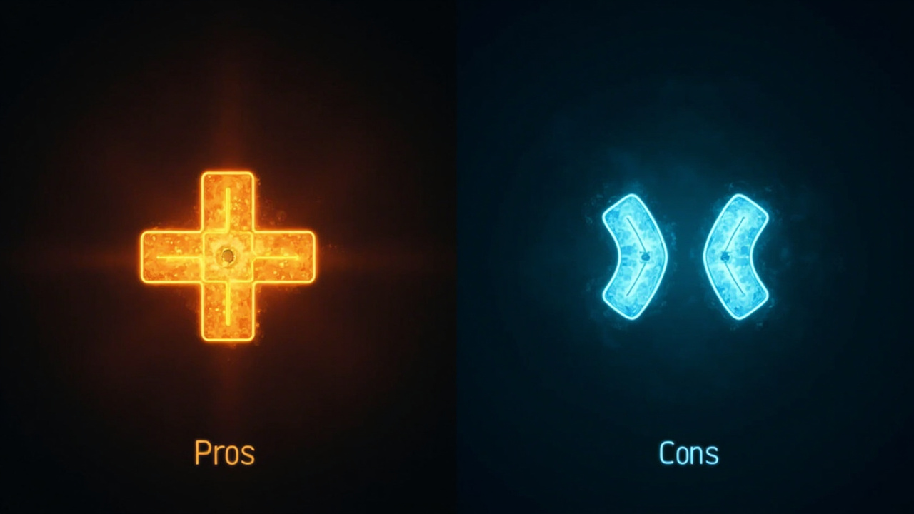 Two balance scales side by side — one tipped toward ecosystem value and speed, one tipped toward medium format color science and 100 MP resolution — visualizing the trade-off between full-frame flagships and medium format systems
